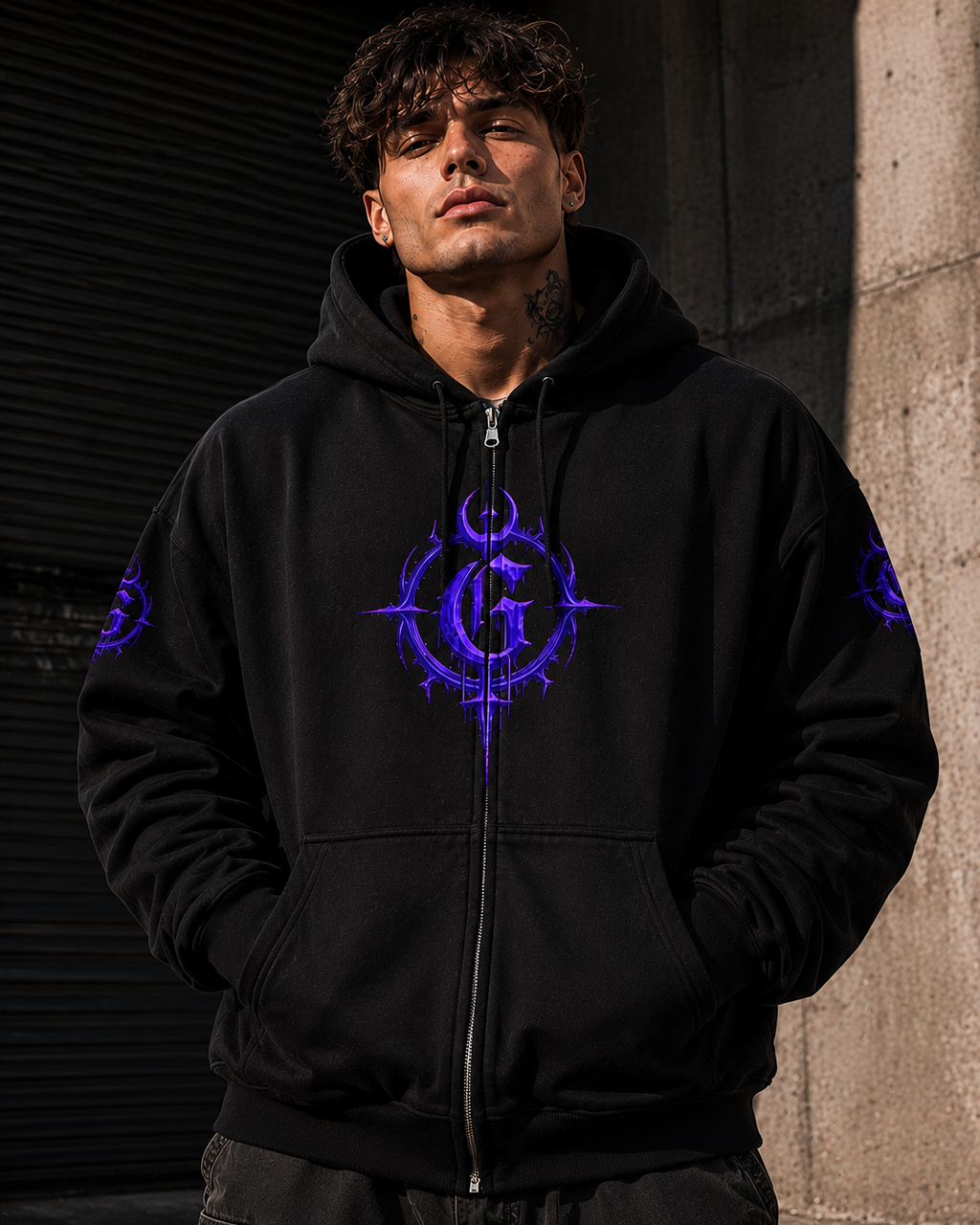 GOOMPY Midnight Crest Zip Hoodie