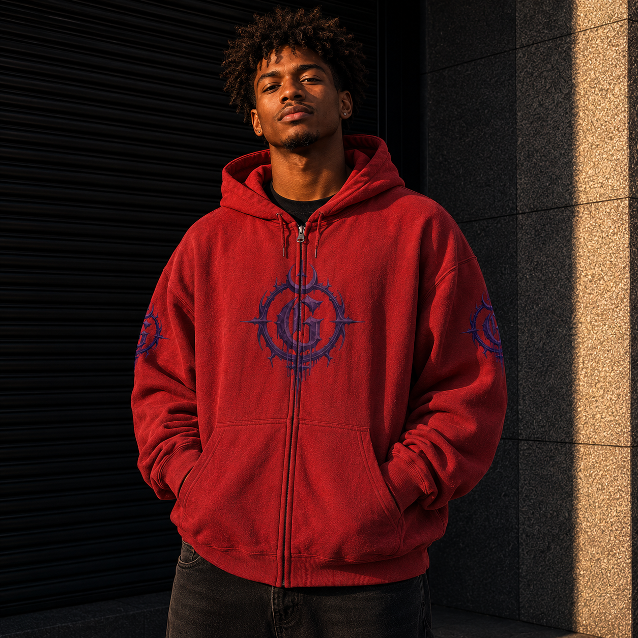GOOMPY Midnight Crest Zip Hoodie